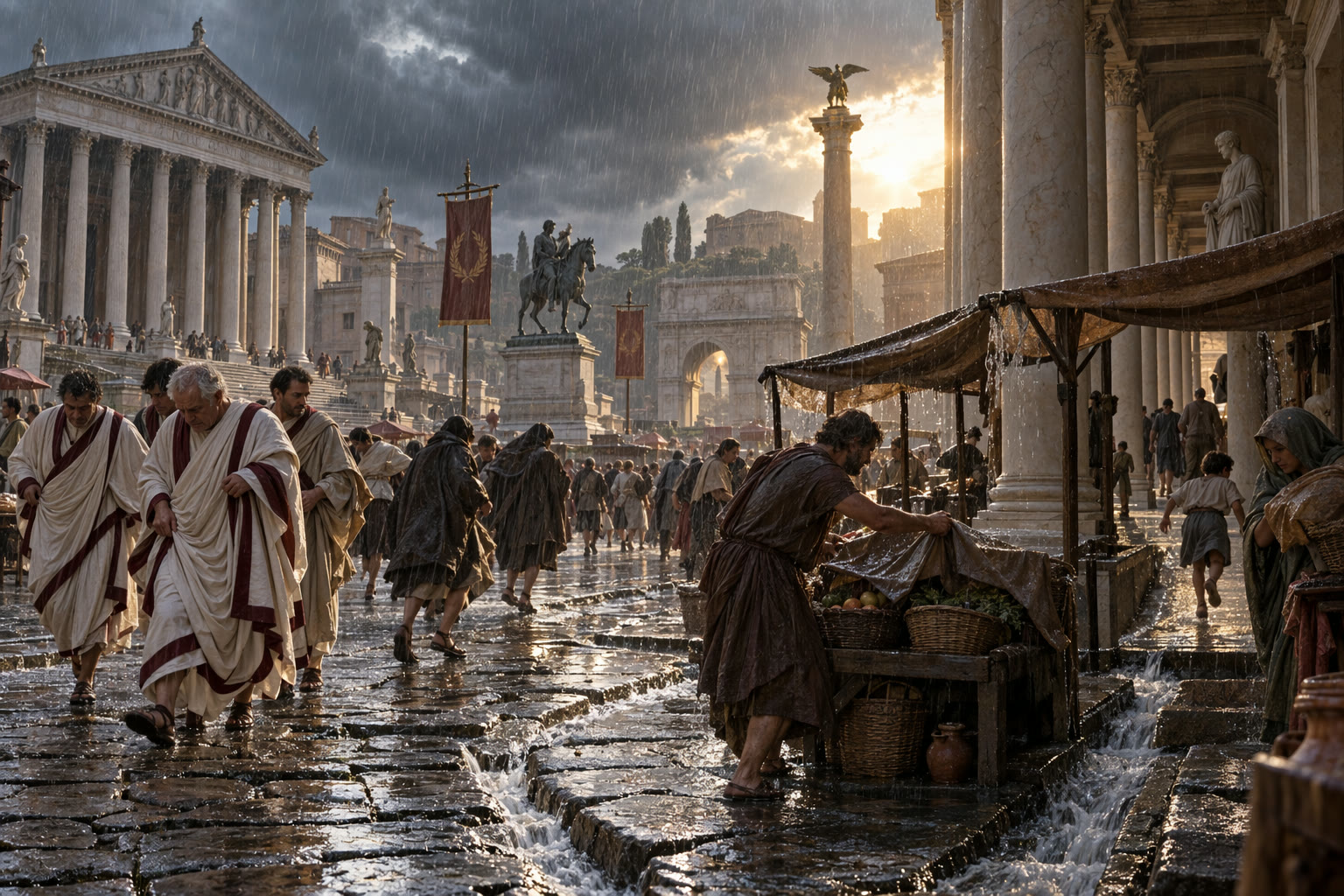 Forum Romanum im Regen